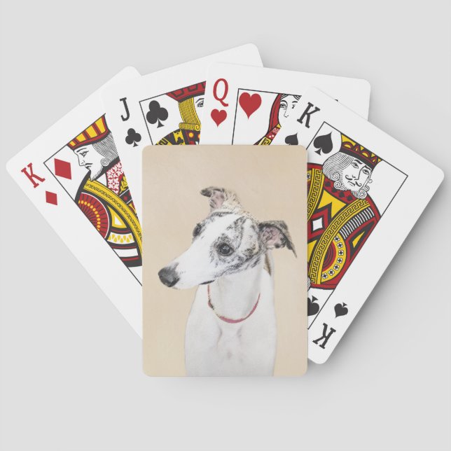 Pipettmålning - Cute Original Hund Art Casinokort (Baksidan)