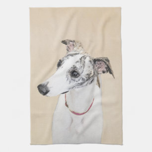 Pipettmålning - Cute Original Hund Art Kökshandduk