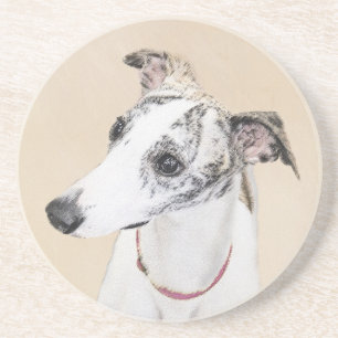 Pipettmålning - Cute Original Hund Art Underlägg