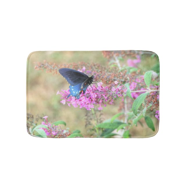 Pipevine Swallowtail on Butterfly Bush Badrumsmatta (Framsidan)
