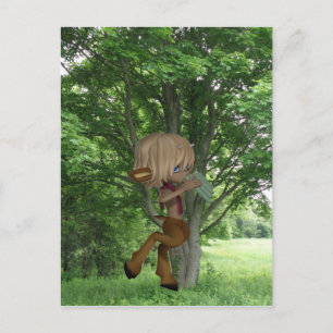 Piping Satyr Vykort