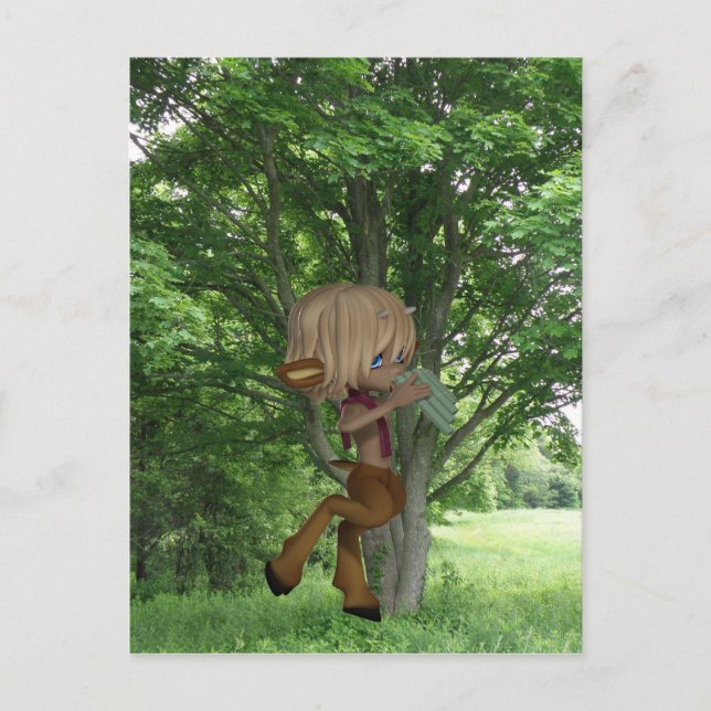 Piping Satyr Vykort (Framsida)