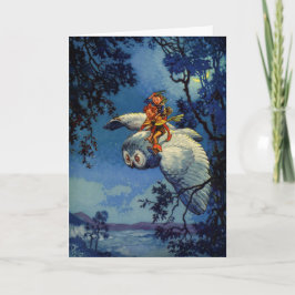 Pipkin, Elf-Vintagen Childrens Bok Fantasy Art Helgkort