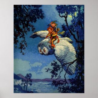 Pipkin, Elf-Vintagen Childrens Bok Fantasy Art Poster