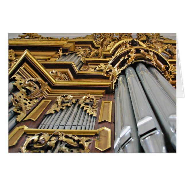 Piporgel i Fuldas katedral Hälsningskort (Framsidan Horizontal)