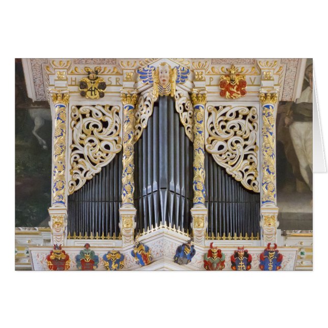 Piporgel i Marktkirche, Halle Hälsningskort (Framsidan Horizontal)