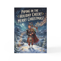 Pippa in höstlig glädje Skotsk julkort