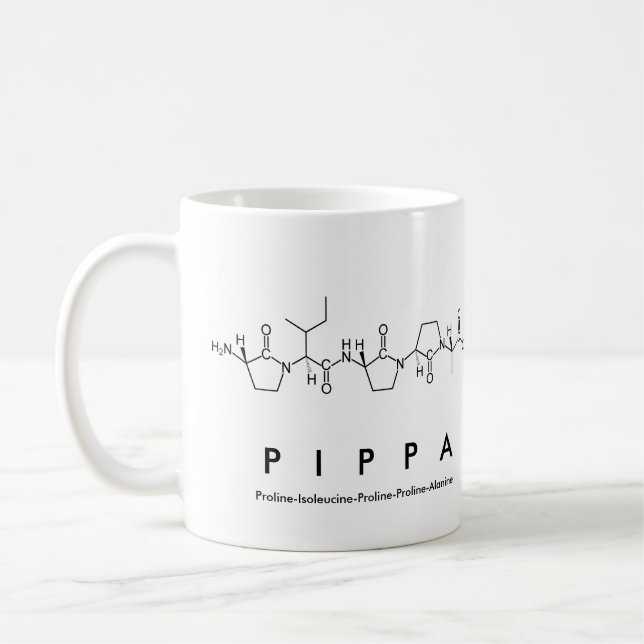 Pippa peptide namn mugg (Vänster)