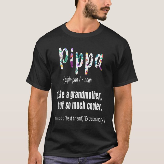 Pippa som mormor men så mycket Cooler Mammor  T Shirt (Framsida)