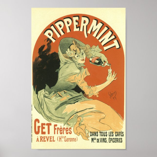 Pippermint Vintage Fransk Reklam Poster (Framsidan)