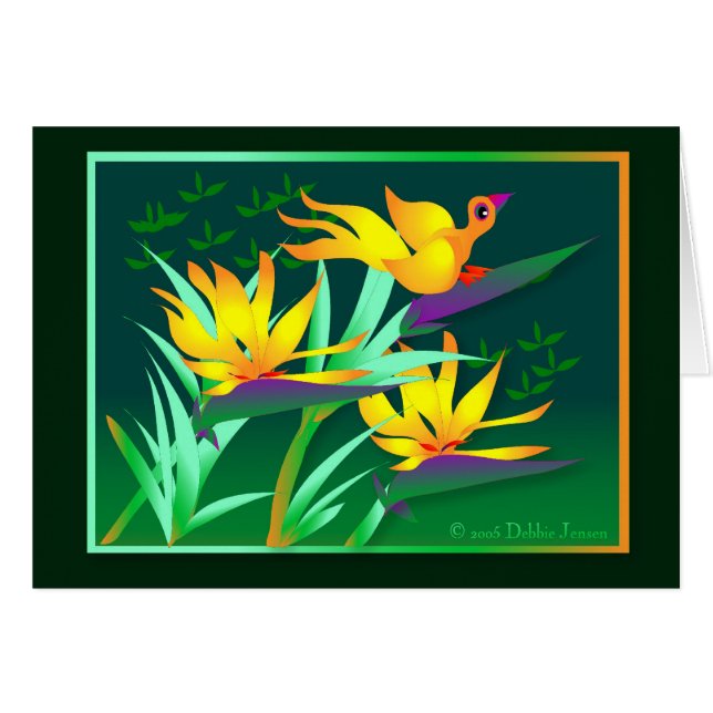 Pippi av paradiset av Debbie Jensen Hälsningskort (Framsidan Horizontal)