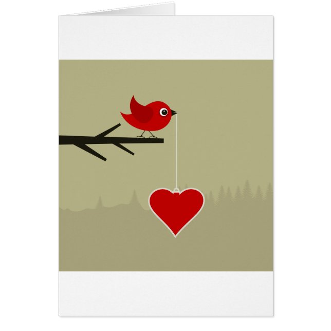 Pippi med hjärta hälsningskort (Framsidan)