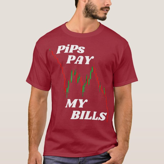 PiPs Betalar mina fakturor - Forex Crypto Lagrar T Shirt (Framsida)