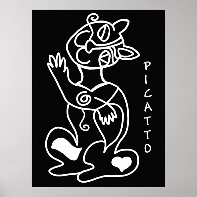 Piptovit på svart poster (Framsidan)