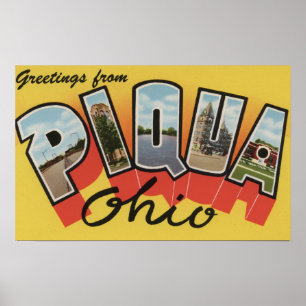 Piqua OhioLarge brev ScenesPiqua, OH Poster