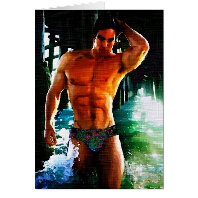 Pir granskar hälsningskort (Framsidan)