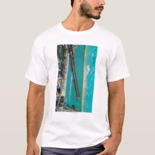 Pir och stranden och Longet Beach T Shirt