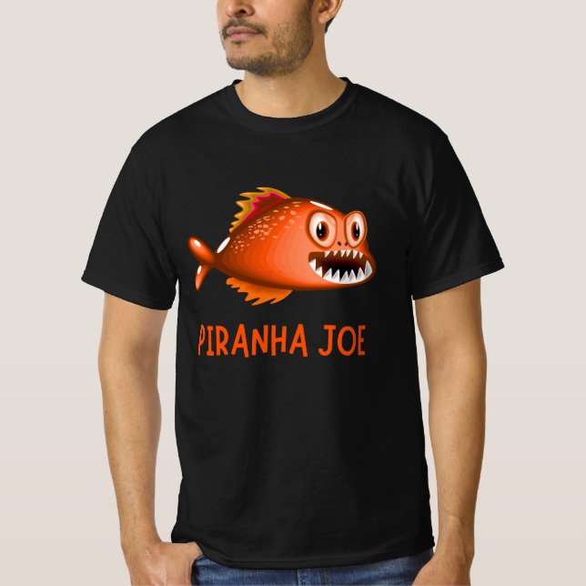 PIRANHA FISH ÄLSKARE T SHIRT (Framsida)