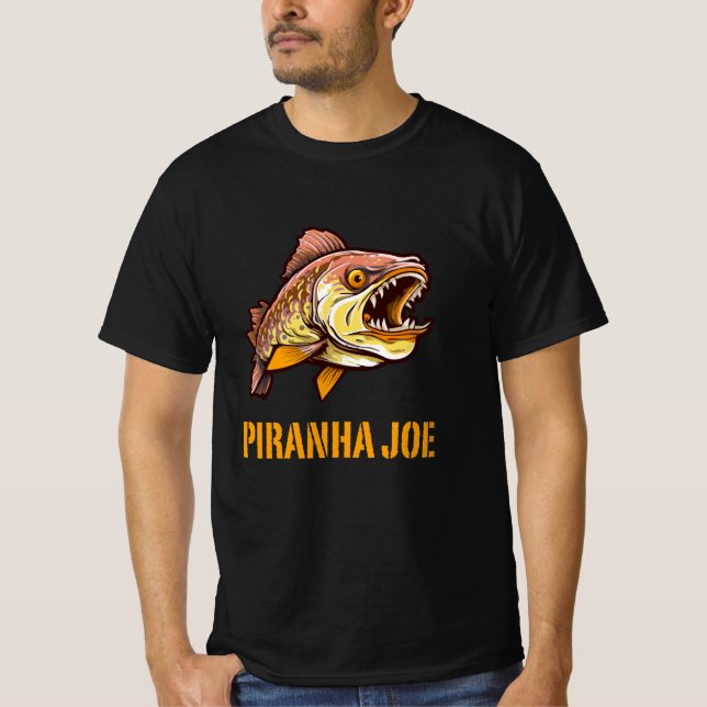 PIRANHA FISH ÄLSKARE T SHIRT (Framsida)