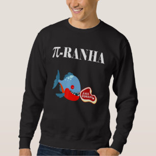 Piranha Fish Math Lång Ärmad Tröja