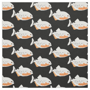 Piranha Fish Red Belllied Piranhas Roligt Fish Tyg