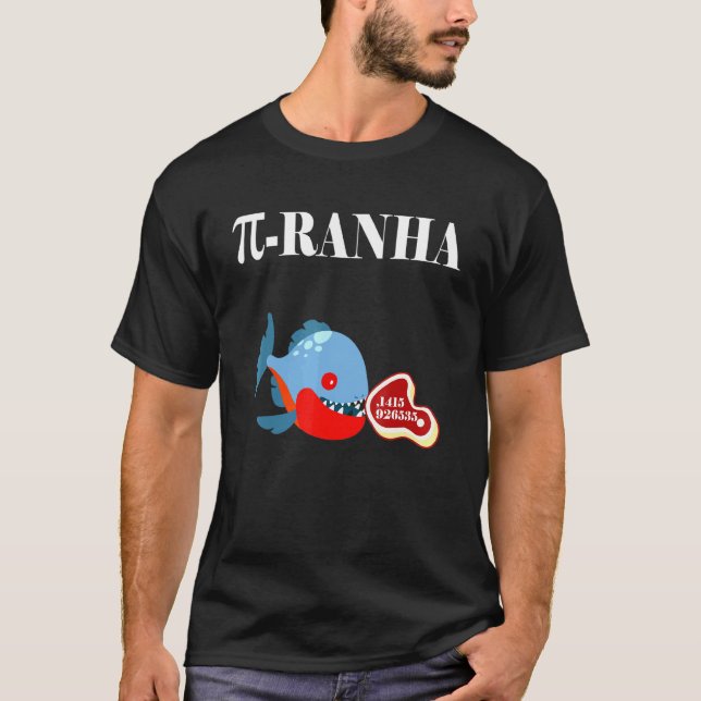 Piranha Fisk Matematik T Shirt (Framsida)