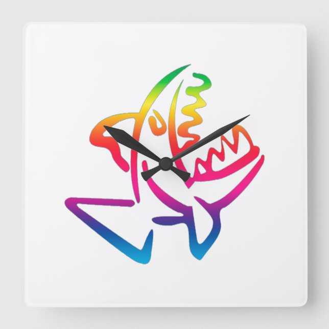 Piranha Fyrkantig Klocka (Framsida)