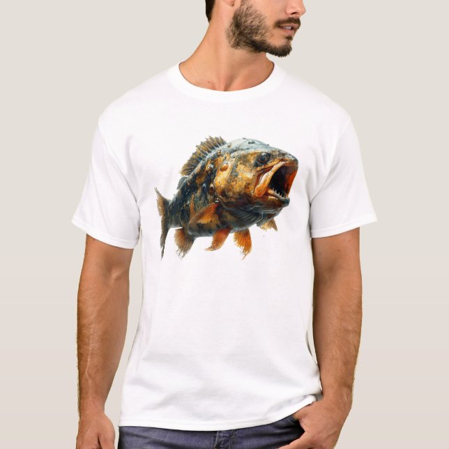 Piranha in photorealistic Style T Shirt (Framsida)