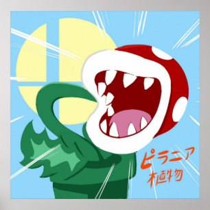 Piranha Plant i Smash Poster