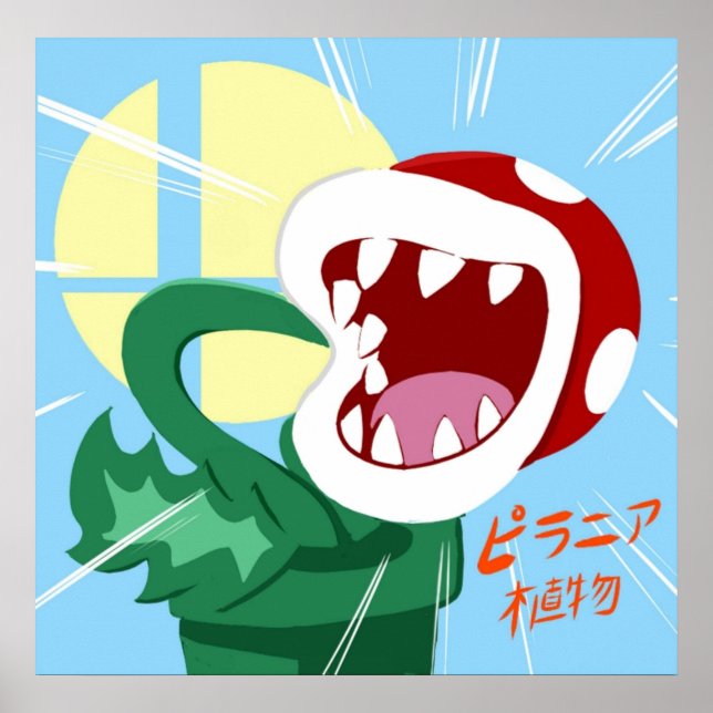 Piranha Plant i Smash Poster (Framsidan)