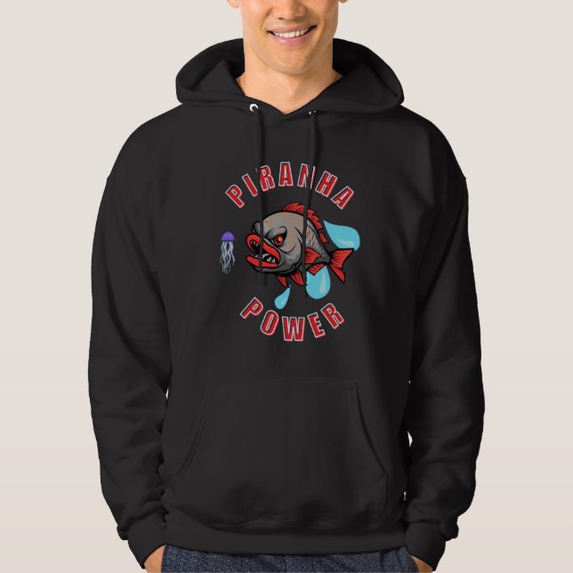 Piranha Power-design Hoodie (Framsida)