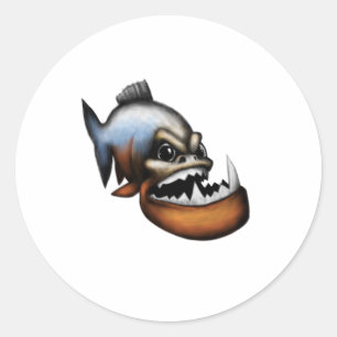 Piranha Runt Klistermärke