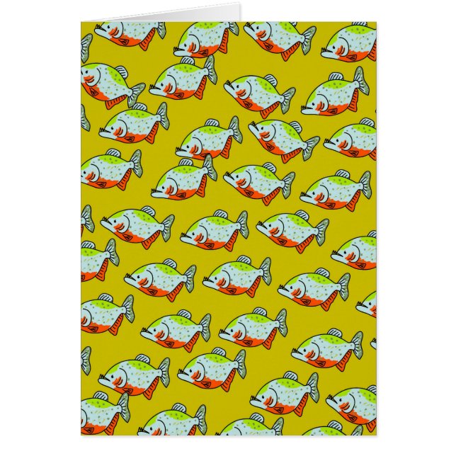 Piranha Tapet Hälsningskort (Framsidan)