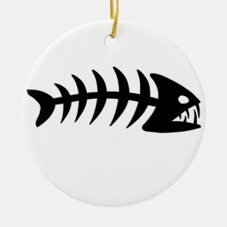 Piranhafiskben Julgransprydnad Keramik