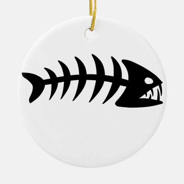 Piranhafiskben Julgransprydnad Keramik (Framsidan)