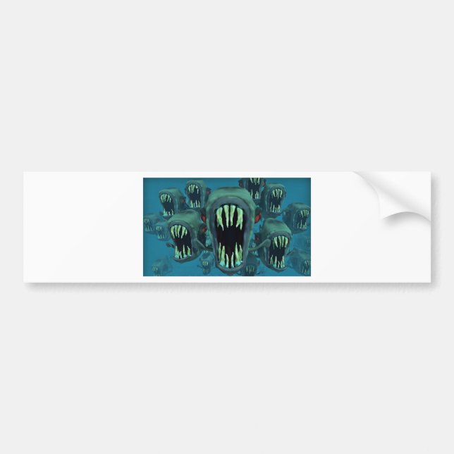 Piranhas Fish Anpassningsbar Personalize Anniversa Bildekal (Framsidan)