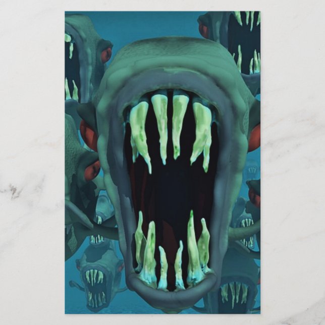 Piranhas Fish Anpassningsbar Personalize Anniversa Flygblad (Framsidan)