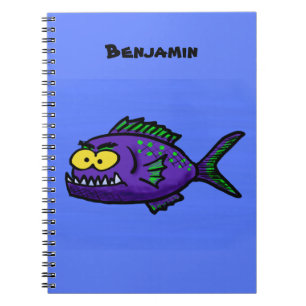 Piranhas tecknad anteckningsbok