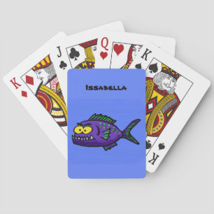 Piranhas tecknad casinokort
