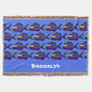 Piranhas tecknad filt