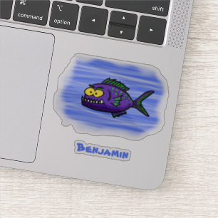 Piranhas tecknad klistermärken