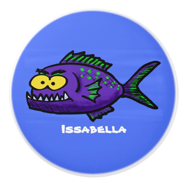 Piranhas tecknad knopp (Framsidan)