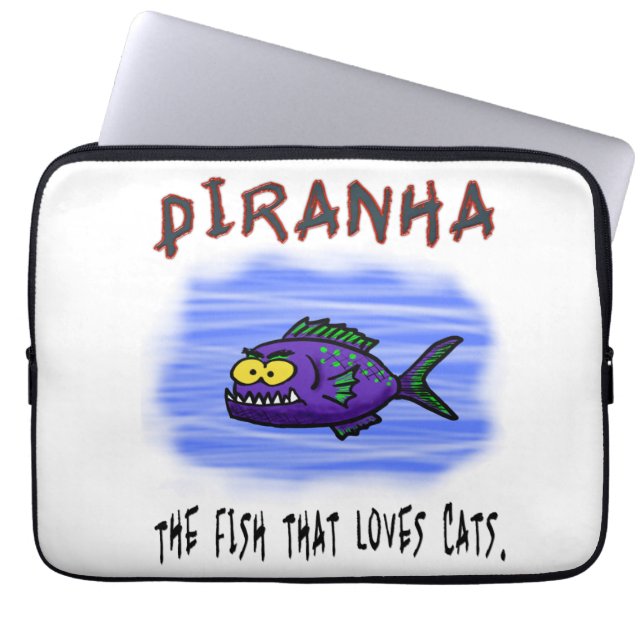 Piranhas tecknad laptop fodral (Framsidan)