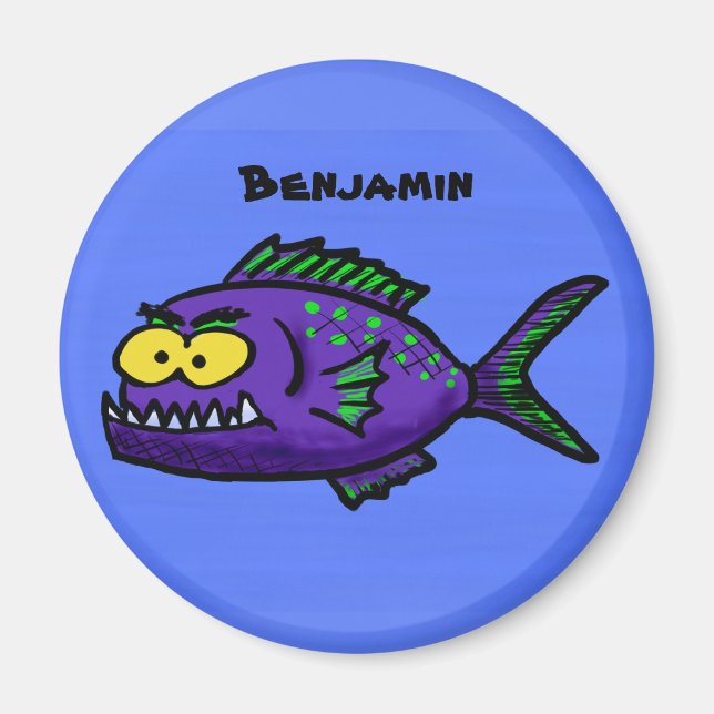 Piranhas tecknad magnet (Framsidan)