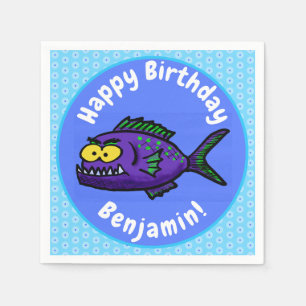 Piranhas tecknad pappersservett
