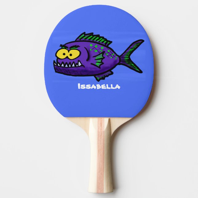 Piranhas tecknad pingisracket (Framsidan)