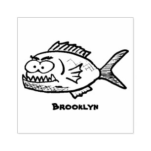 Piranhas tecknad stämpel