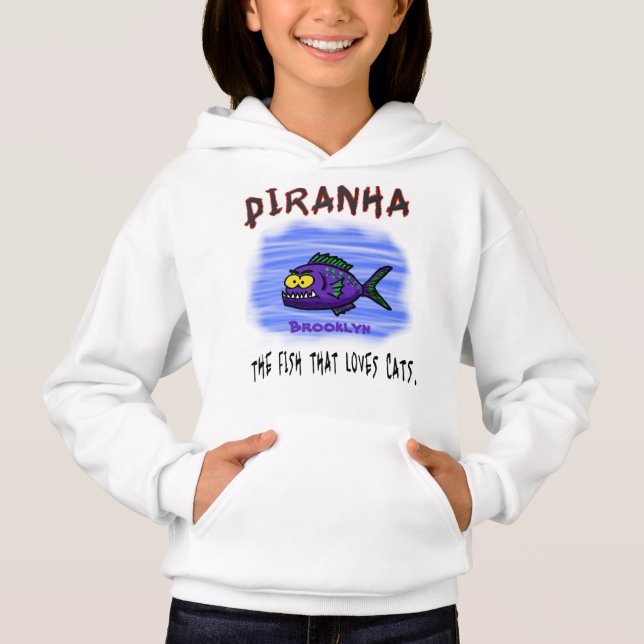 Piranhas tecknad t shirt (Framsida)