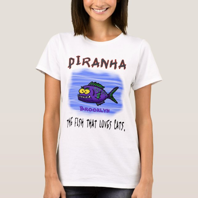Piranhas tecknad t shirt (Framsida)