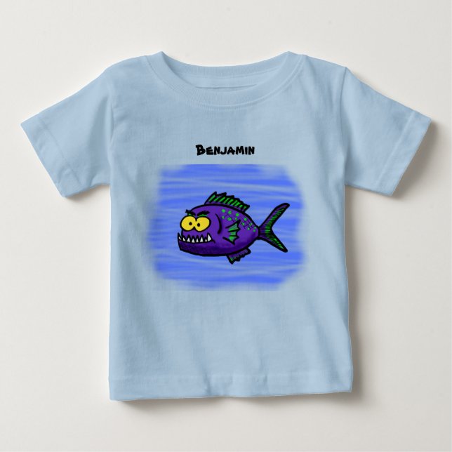 Piranhas tecknad t shirt (Framsida)